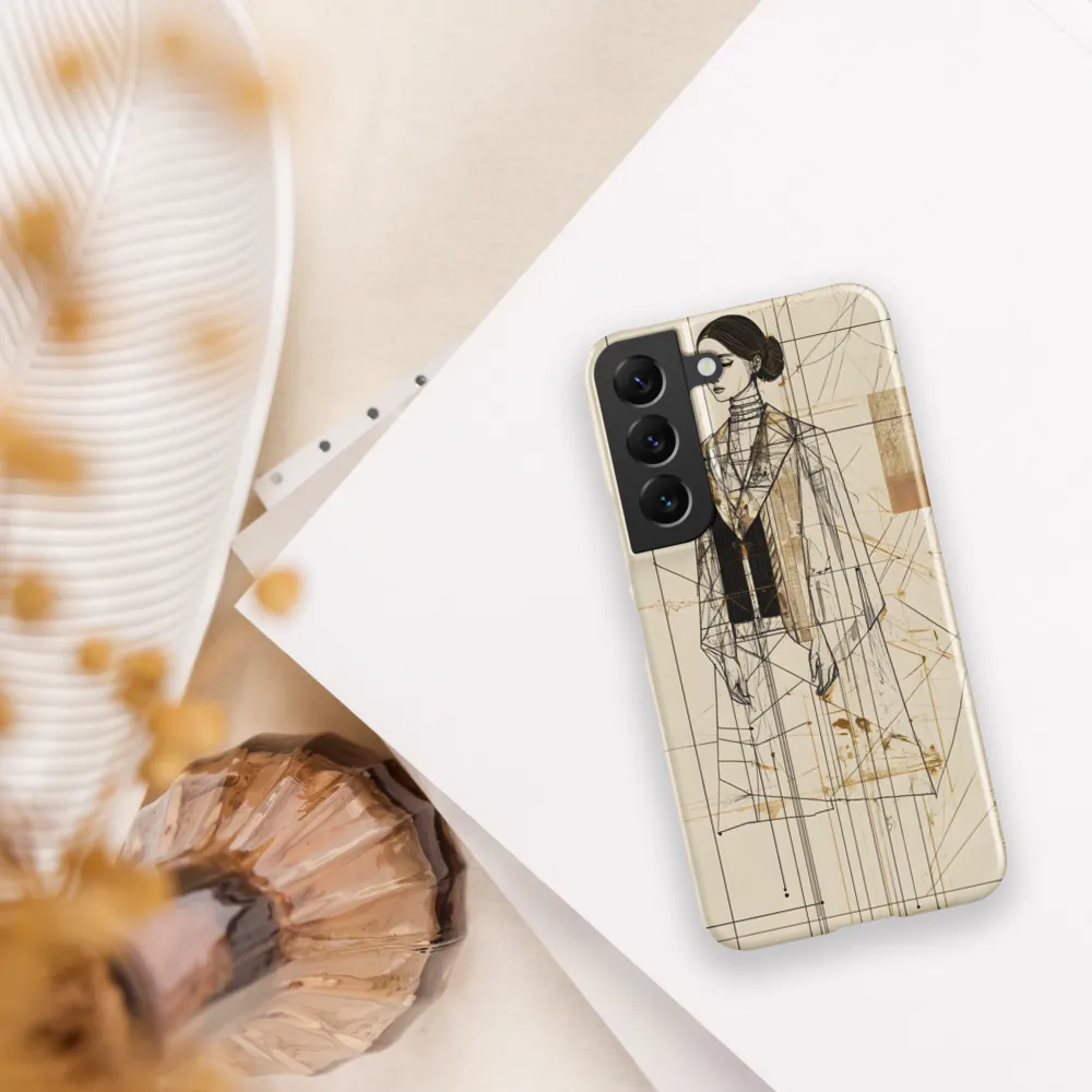 Elegance in Lines | Phone Case |  S22 | Snap Case | Matte