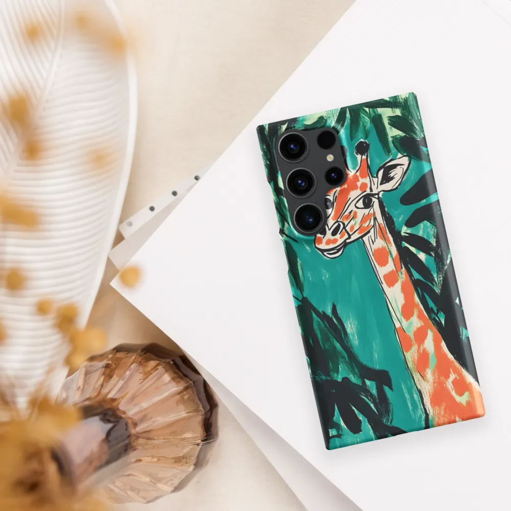 Curious Giraffe in Lush Greenery | Phone Case |  S23 Ultra | Snap Case | Matte