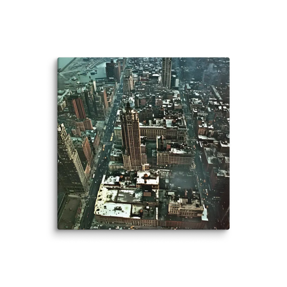 Aerial Symphony of Urban Life | Canvas | 14″×14″