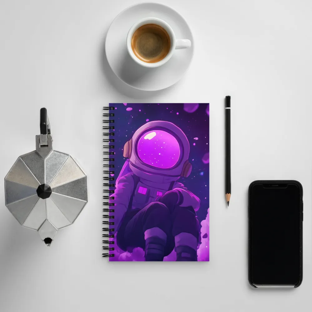 Contemplation in Cosmic Dreams | Spiral Notebook