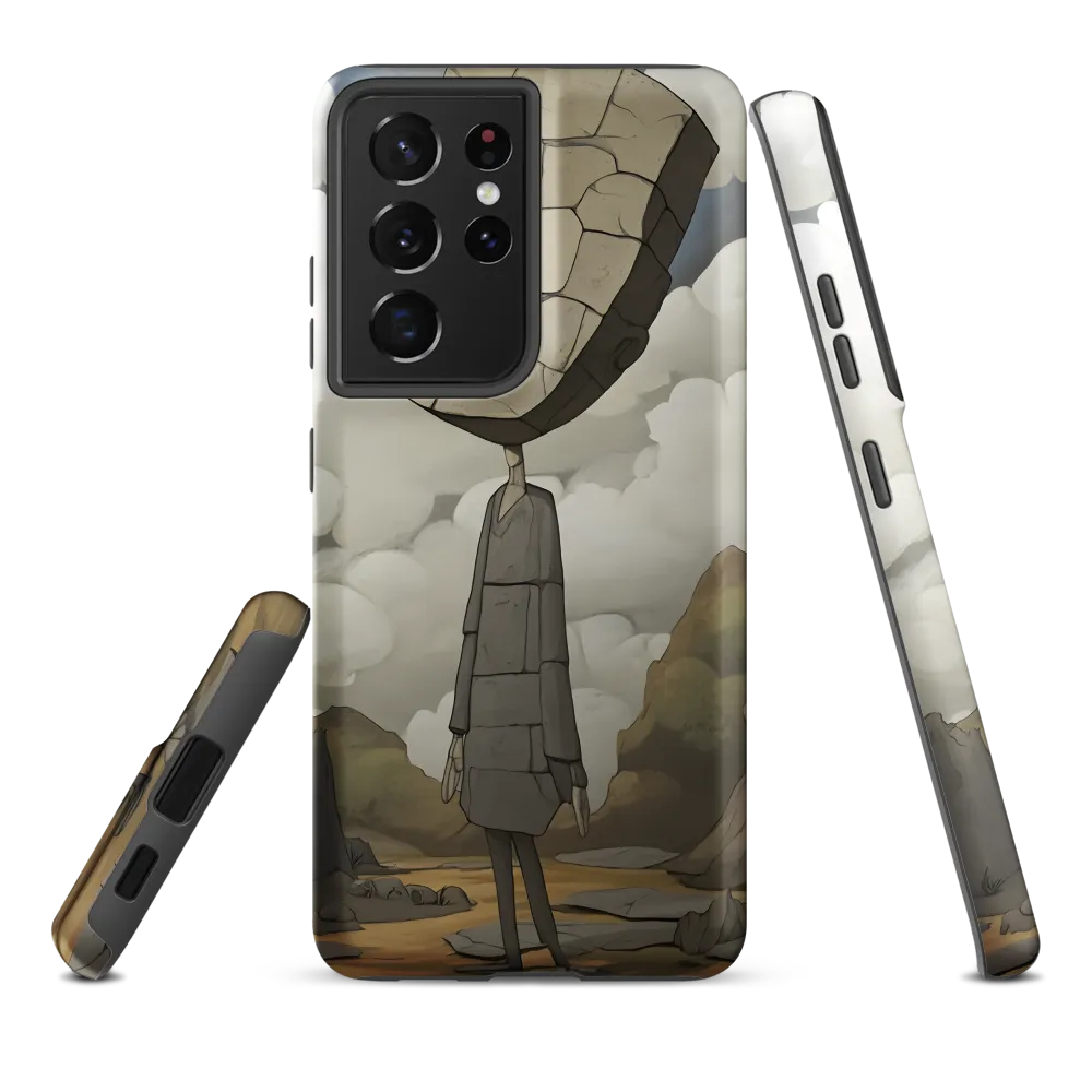 Whimsical Stone Figure in a Rocky Landscape | Phone Case |  S21 Ultra | Tough Case | Matte
