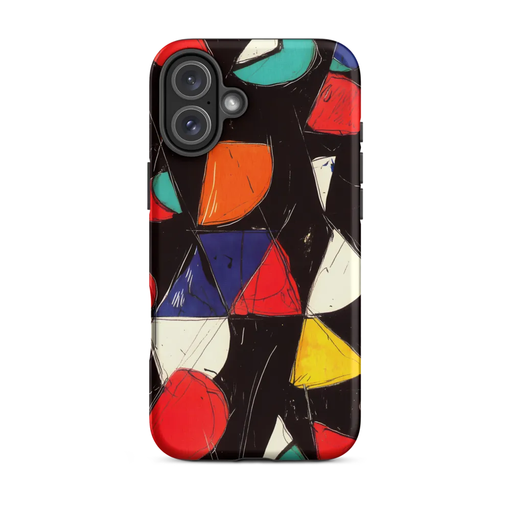 Vibrant Geometric Symphony | Phone Case |  16 Plus | Tough Case | Matte