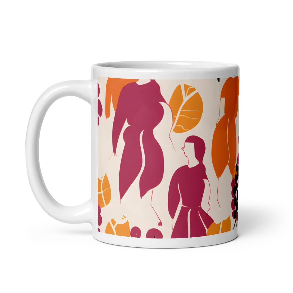 Fashion and Flora: An Abstract Dance | Mug with White inside | 11 oz