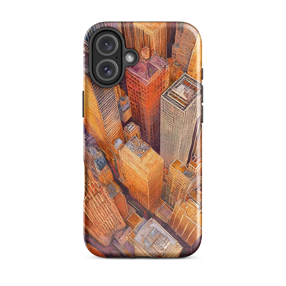 Urban Symphony in Orange and Purple