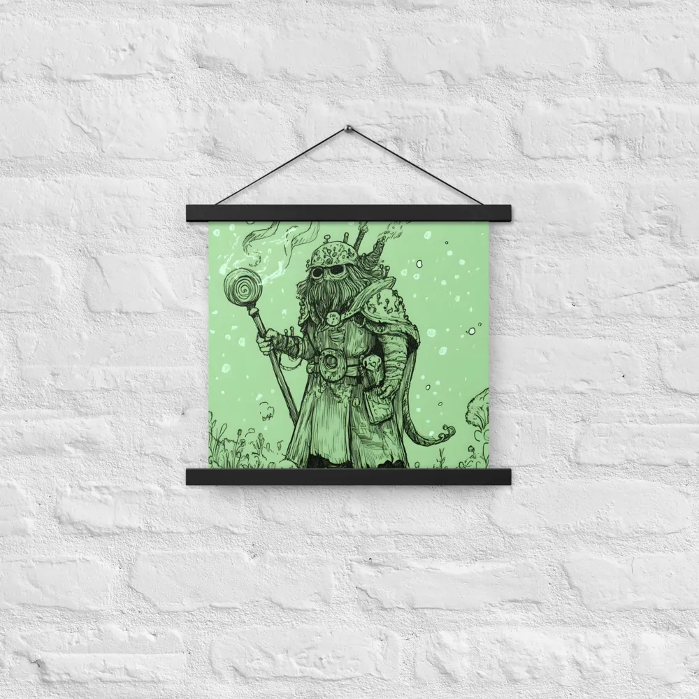 The Enigmatic Wizard | Poster With Black Wood Hanger | 14″×14″