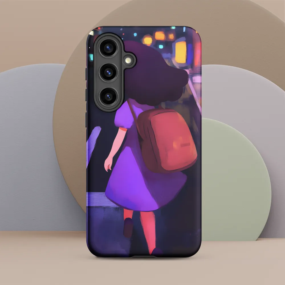 Wandering Through Neon Dreams | Phone Case |  S24 Plus | Tough Case | Matte