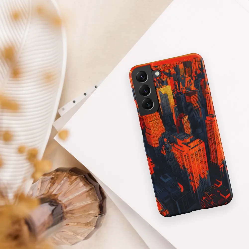 Urban Dawn: A Digital Ode to Skyscrapers | Phone Case |  S22 Plus | Snap Case | Matte