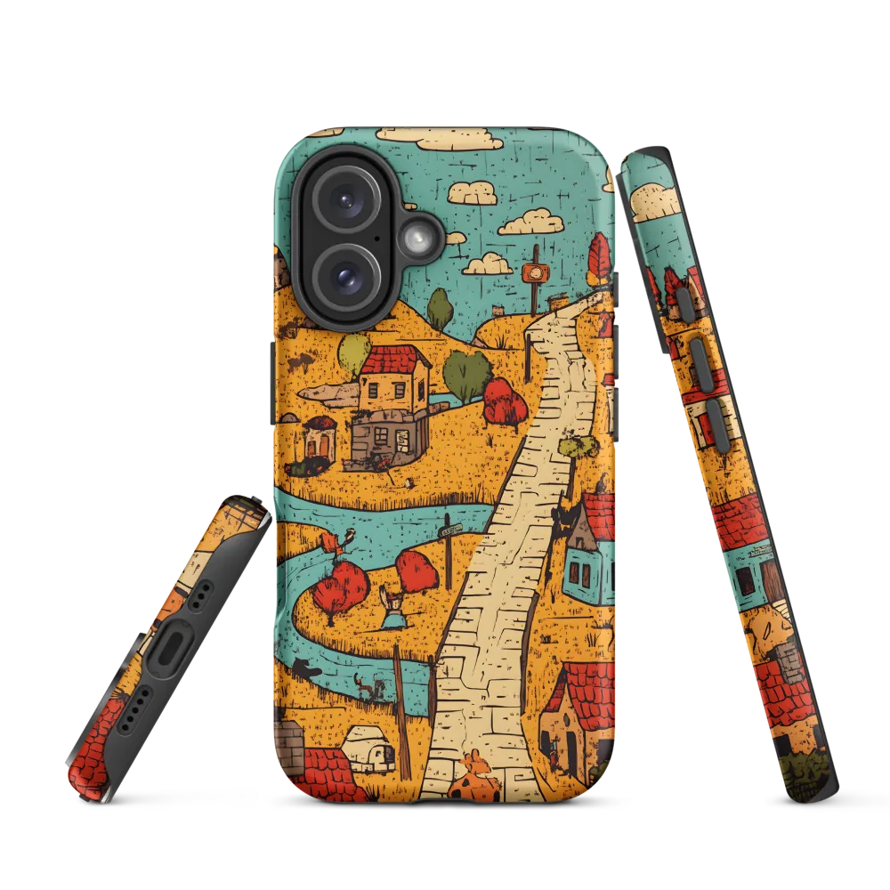 Whimsical Village Landscape | Phone Case