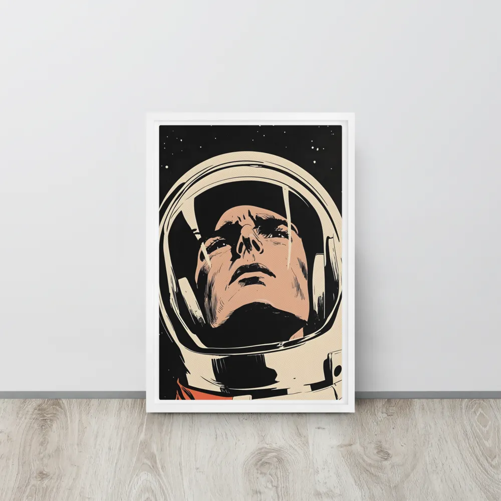 Gaze of the Astronaut | Canvas with White Frame | 12″×18″