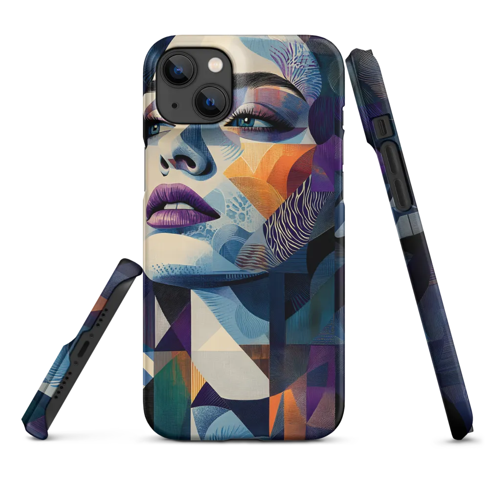 Fragmented Mystery: A Modern Portrait | Phone Case |  14 Plus | Snap Case | Matte