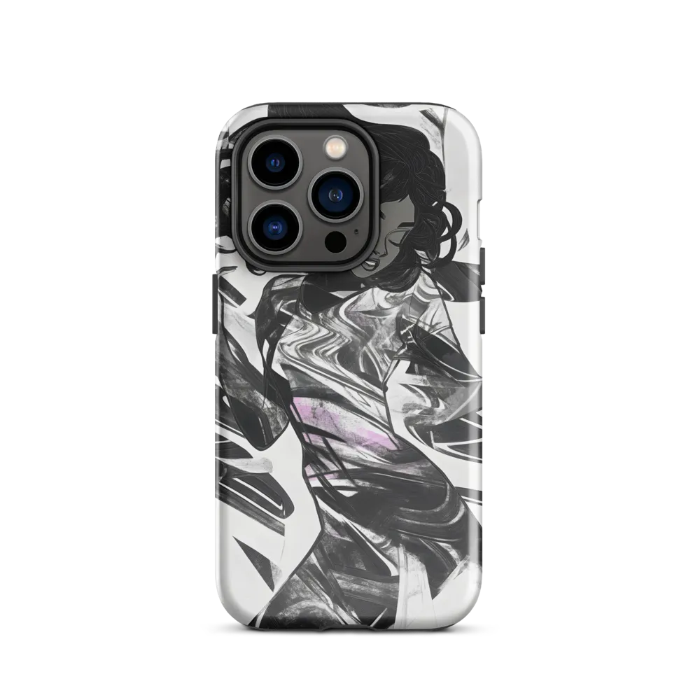 Fluid Grace: The Dance of Shadows | Phone Case |  14 Pro | Tough Case | Glossy