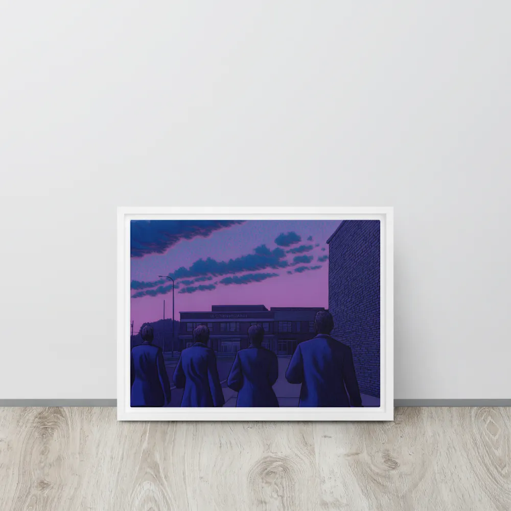 The Twilight Stroll | Canvas with White Frame | 12″×16″