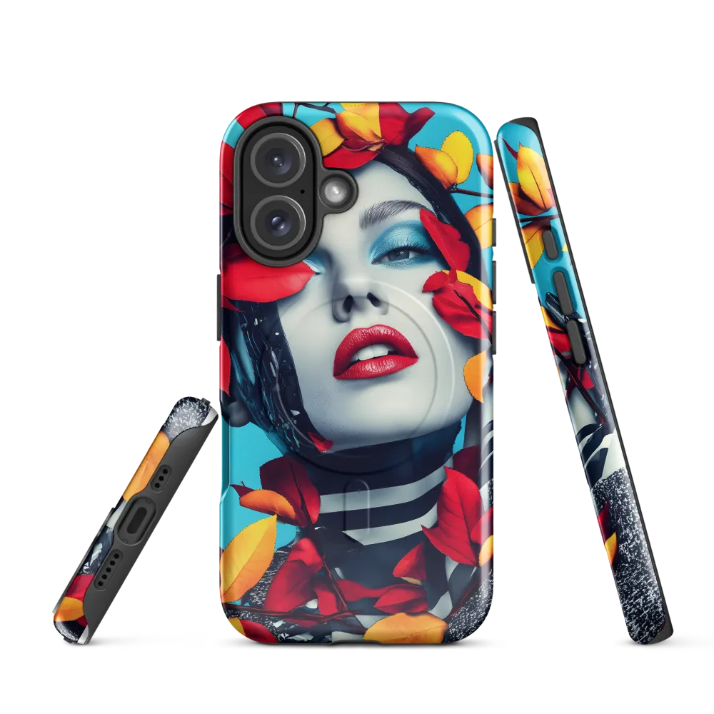 Futuristic Fusion: Nature Meets Technology | Phone Case |  16 | MagSafe® Tough Case | Glossy