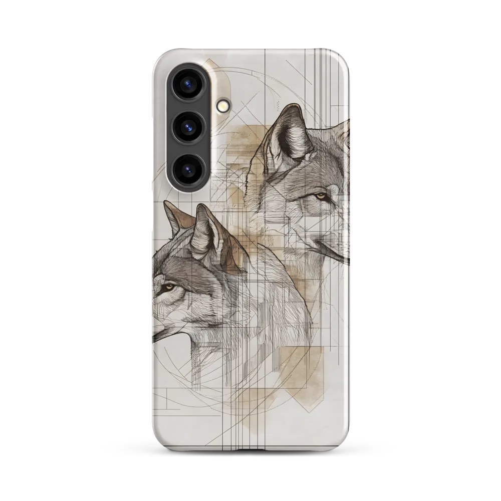 Geometric Harmony: The Essence of Wolves | Phone Case |  S24 Plus | Snap Case | Glossy