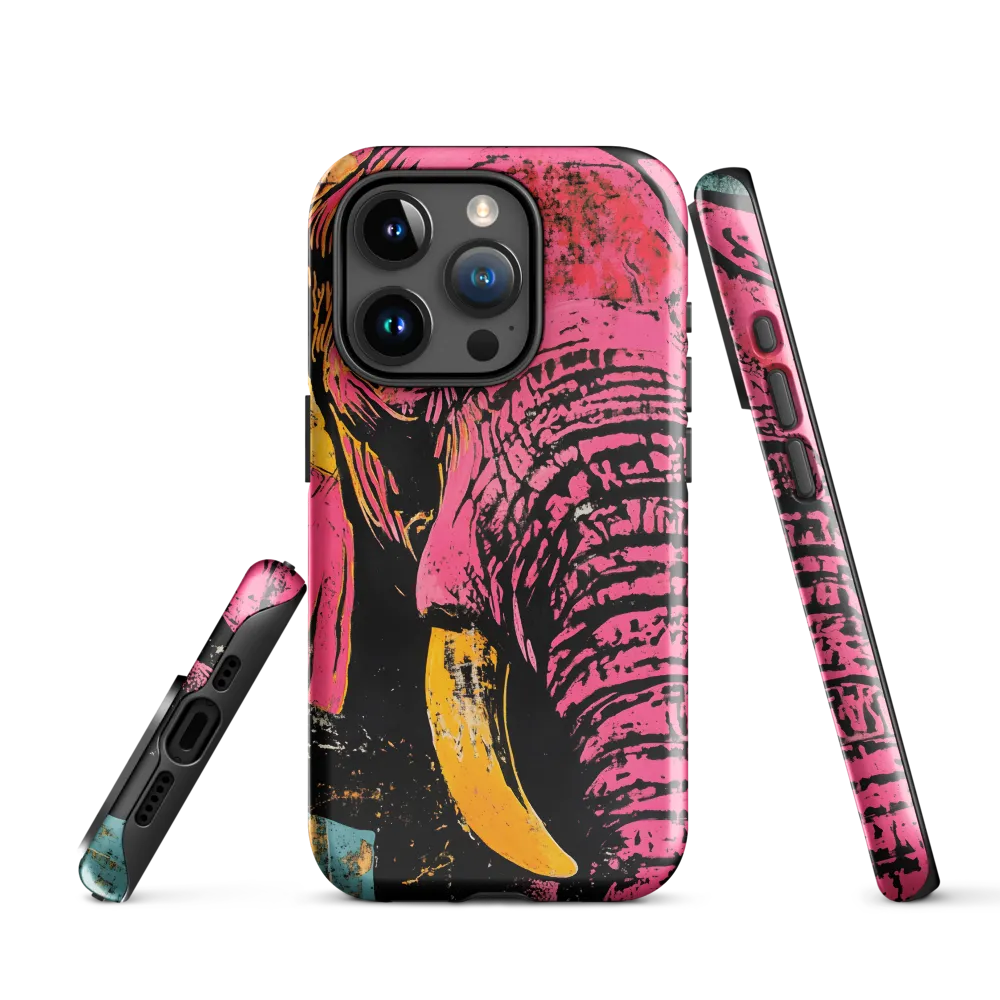 Bold Encounter: The Vibrant Elephant | Phone Case |  15 Pro | Tough Case | Glossy