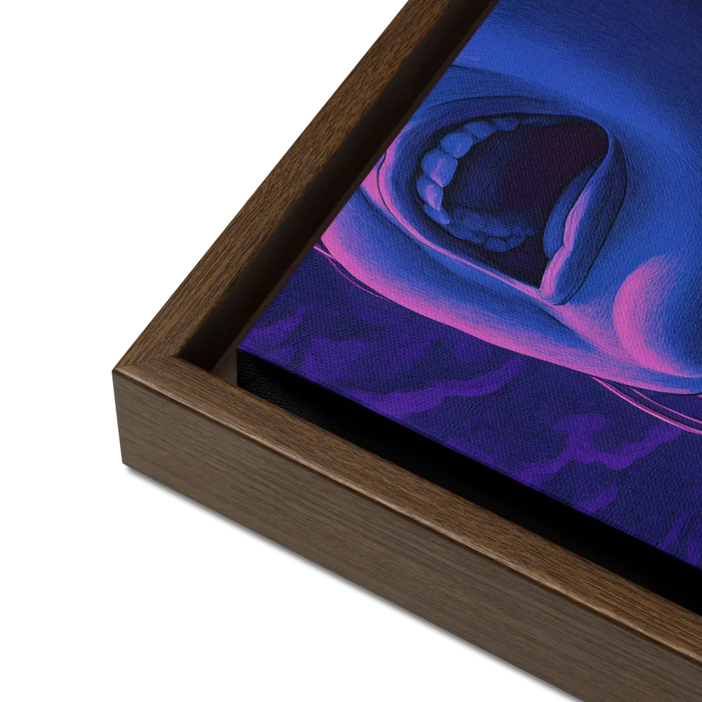 Echoes of Anguish | Canvas with Brown Frame | 12″×16″