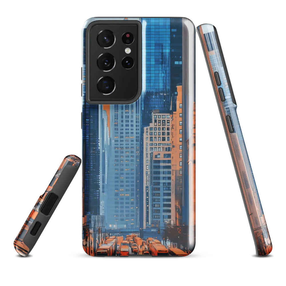 Urban Symphony in Blue and Orange