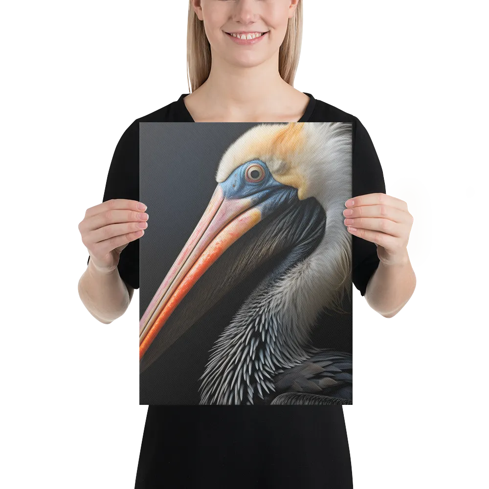 Majestic Portrait of a Pelican | Canvas | 12″×16″