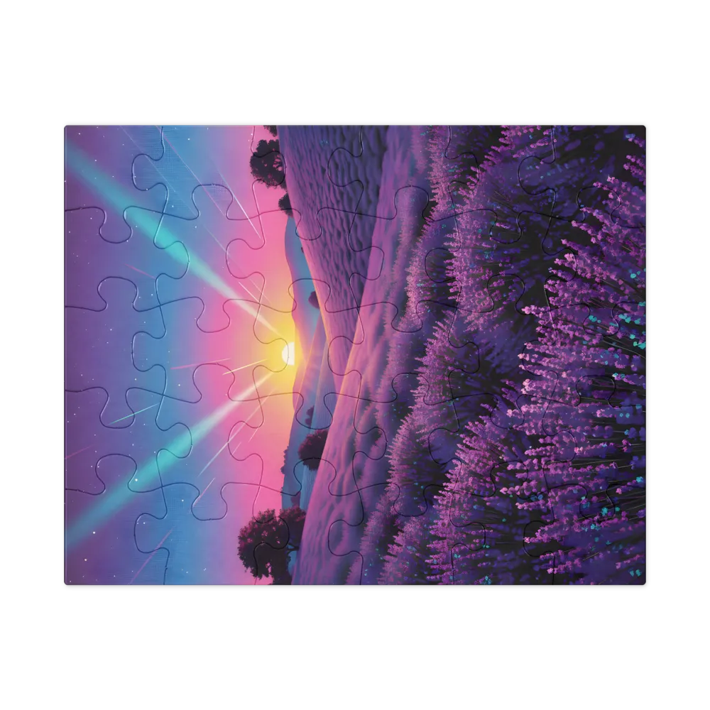 Lavender Dawn 
 Jigsaw Puzzle in Tin Box