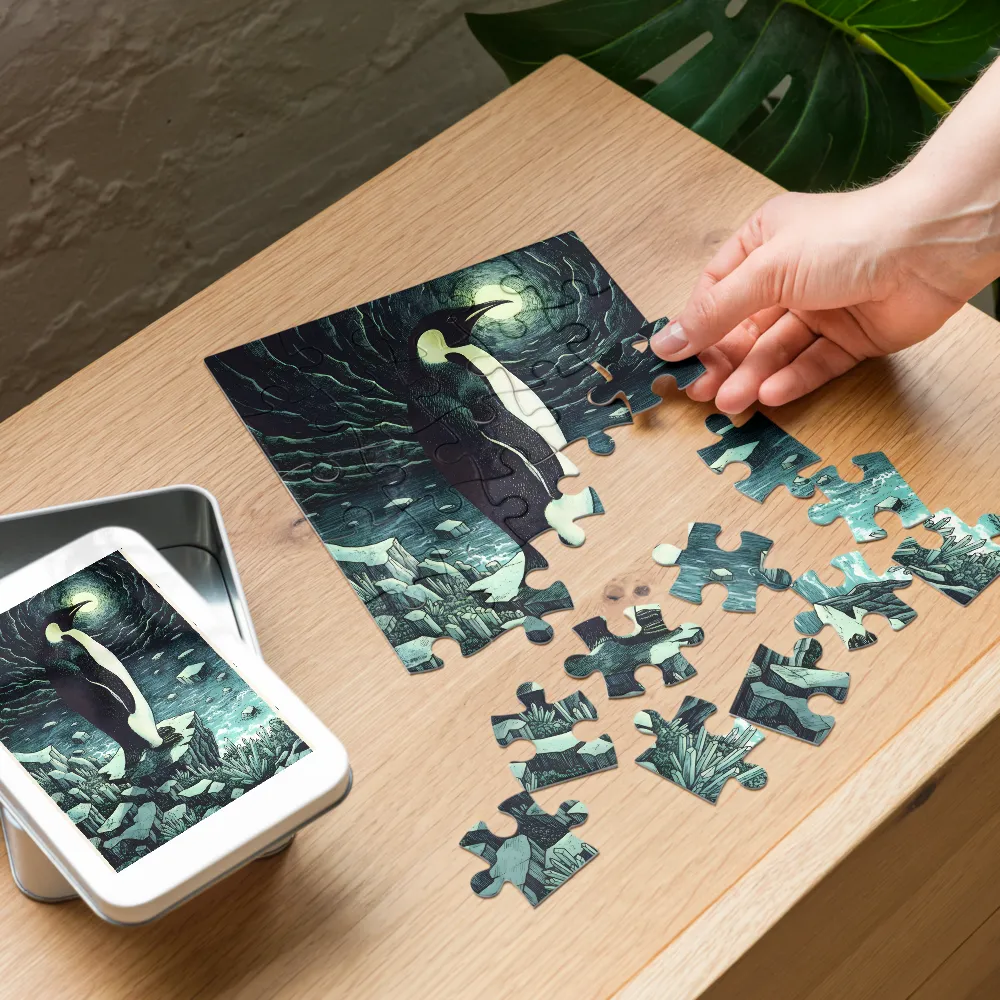 Moonlit Emperor 
 Jigsaw Puzzle in Tin Box