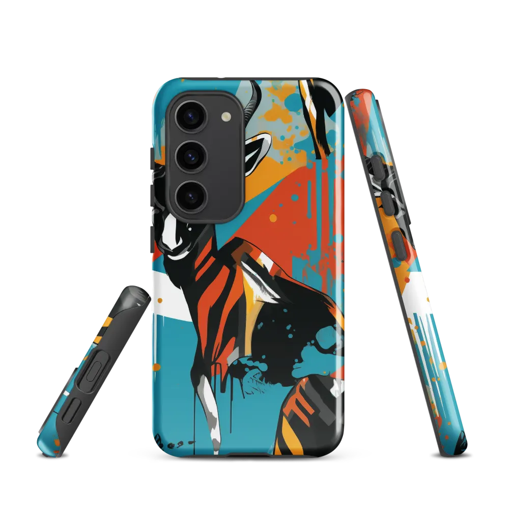 Dynamic Antelope in Vivid Abstract