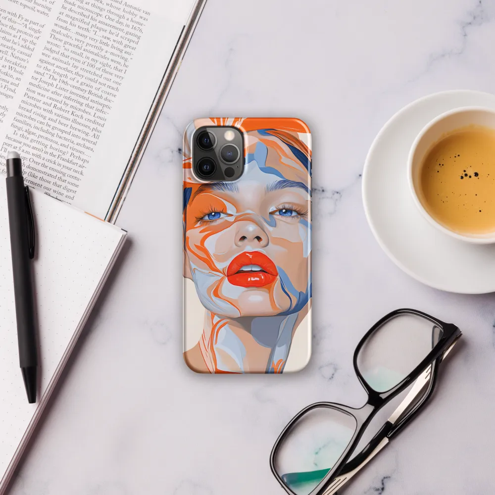 Chromatic Veils — Portrait in Orange and Blue