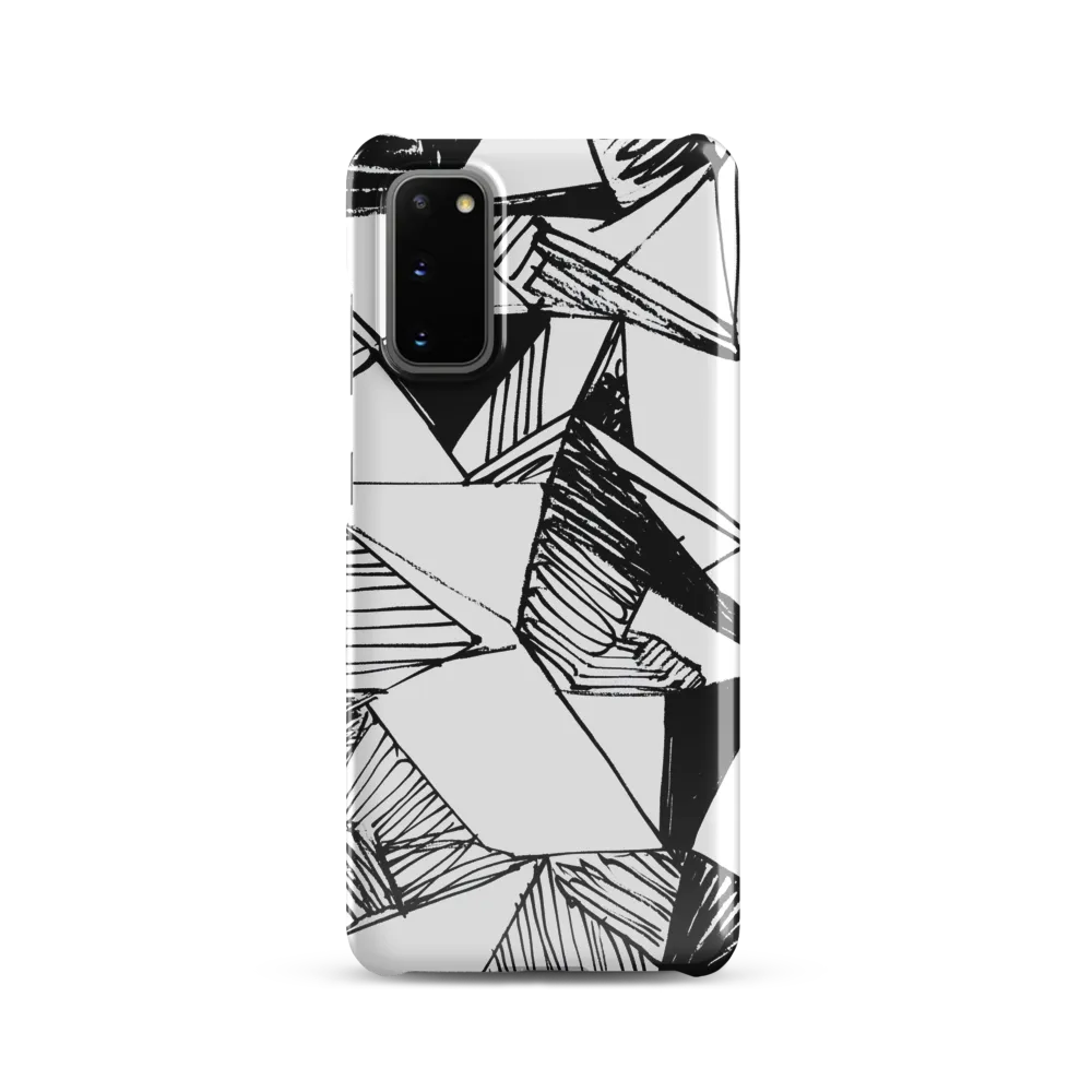 Dynamic Geometry in Ink | Phone Case |  S20 | Snap Case | Glossy