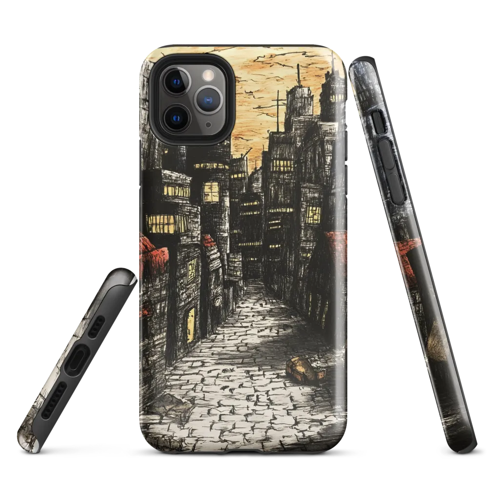 Urban Twilight: A Desolate Cityscape | Phone Case |  11 Pro Max | Tough Case | Glossy