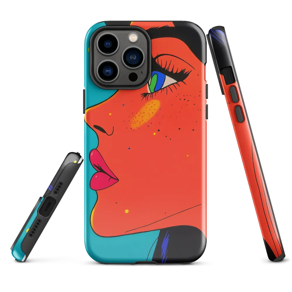 Vibrant Feminine Profile in Pop Art