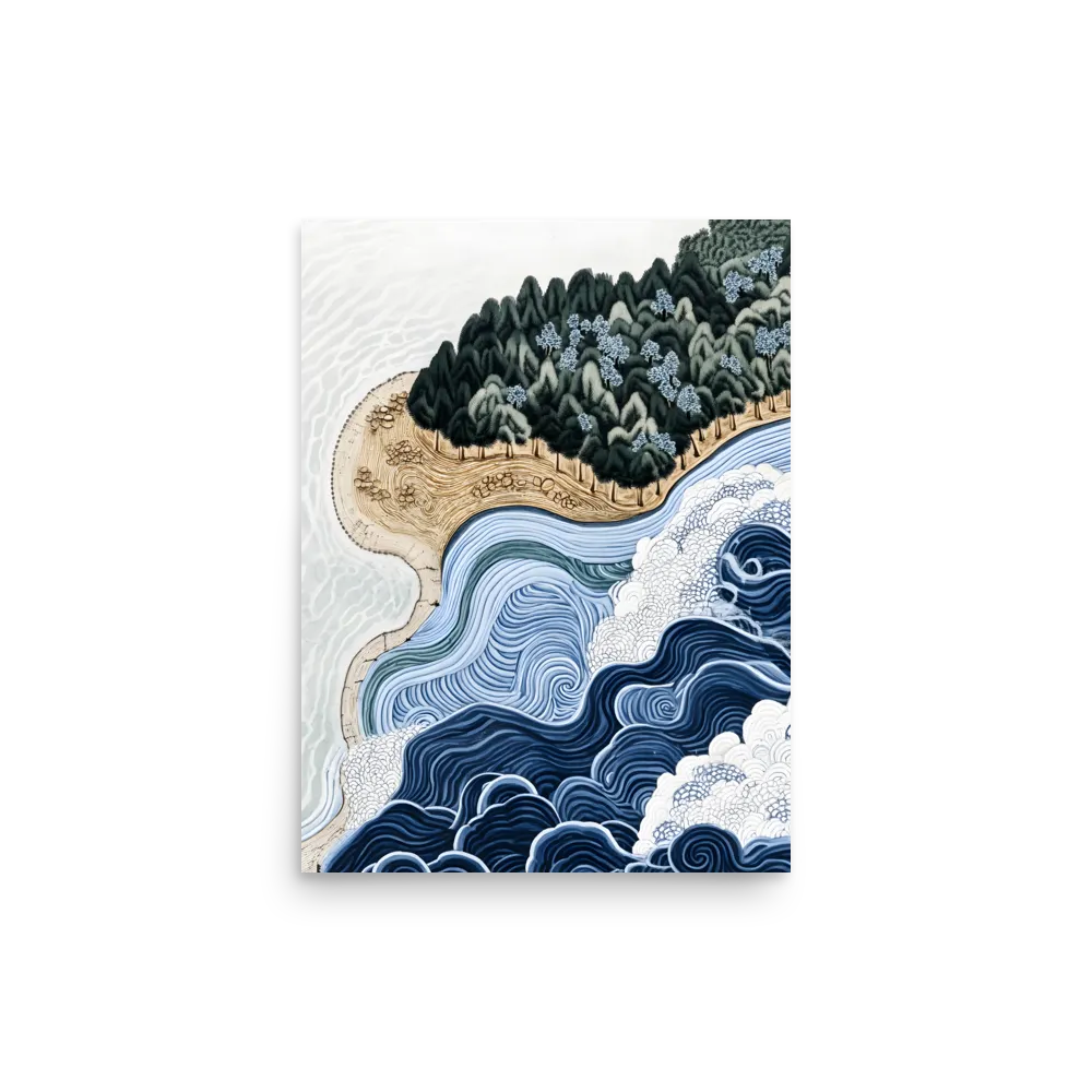 Oceanic Harmony: A Tranquil Landscape | Poster | 12″×16″