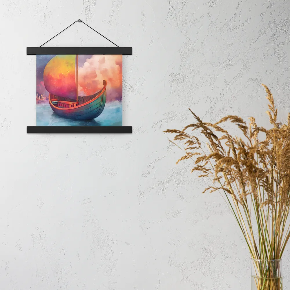 Dream Voyager | Poster With Black Wood Hanger | 10″×10″