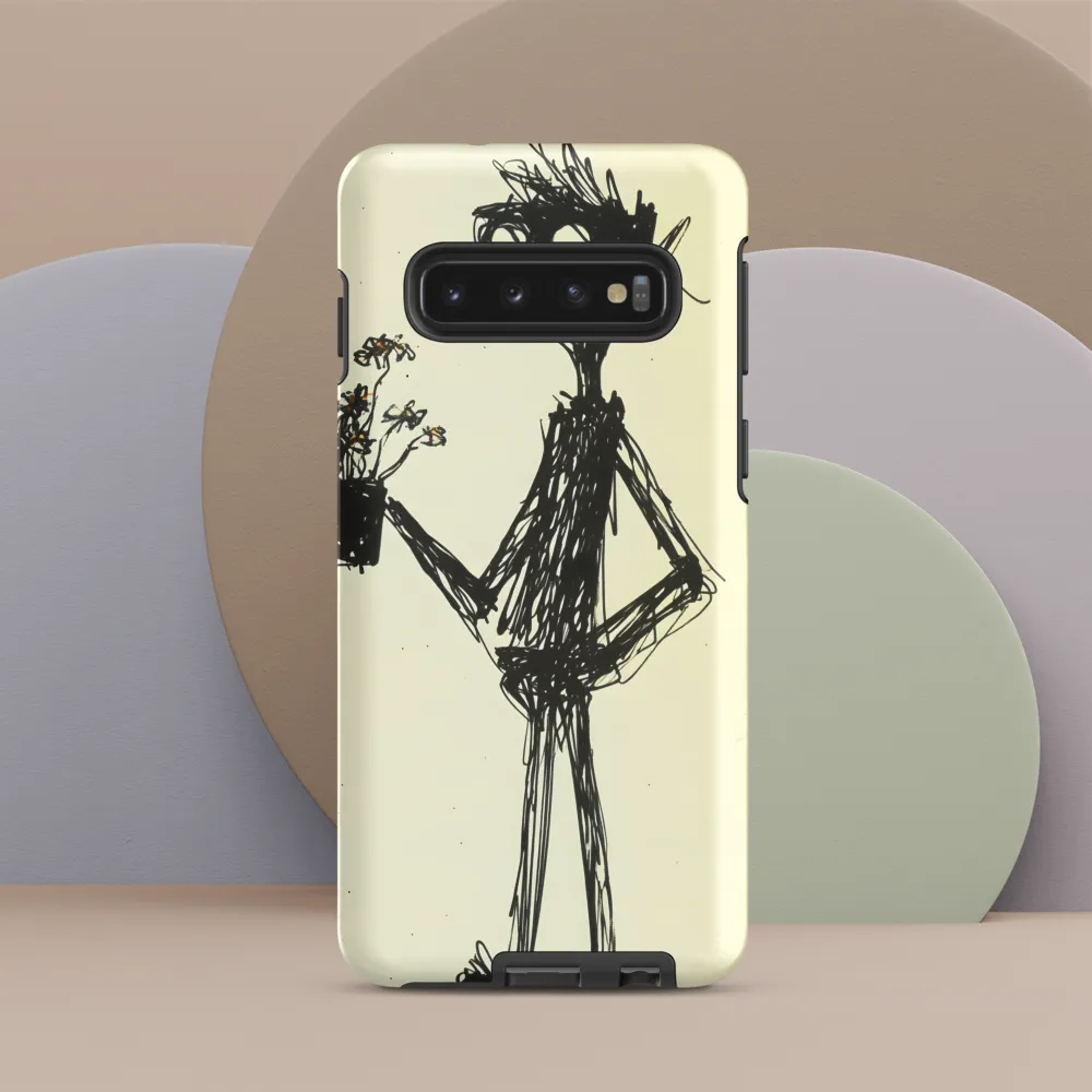 Whimsical Figure with Flowers