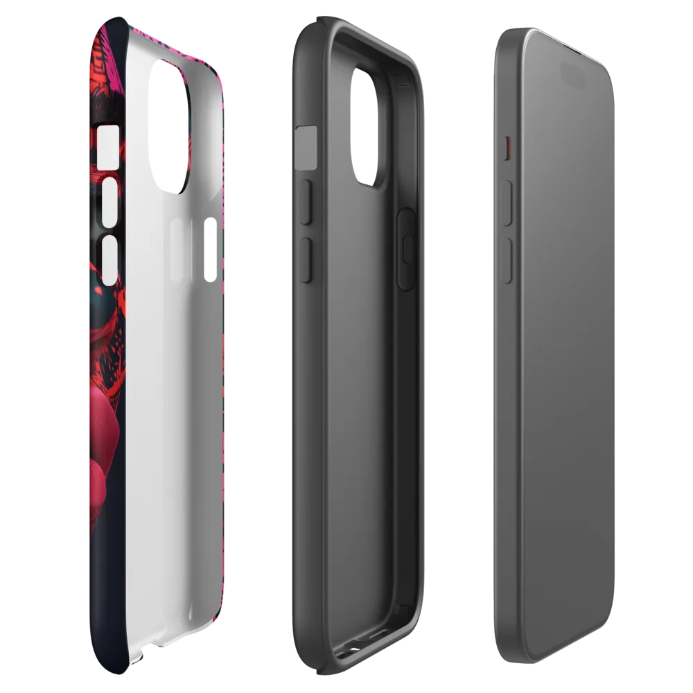 Neon Visage: A Bold Expression of Contemporary Art | Phone Case |  15 Plus | Tough Case | Matte