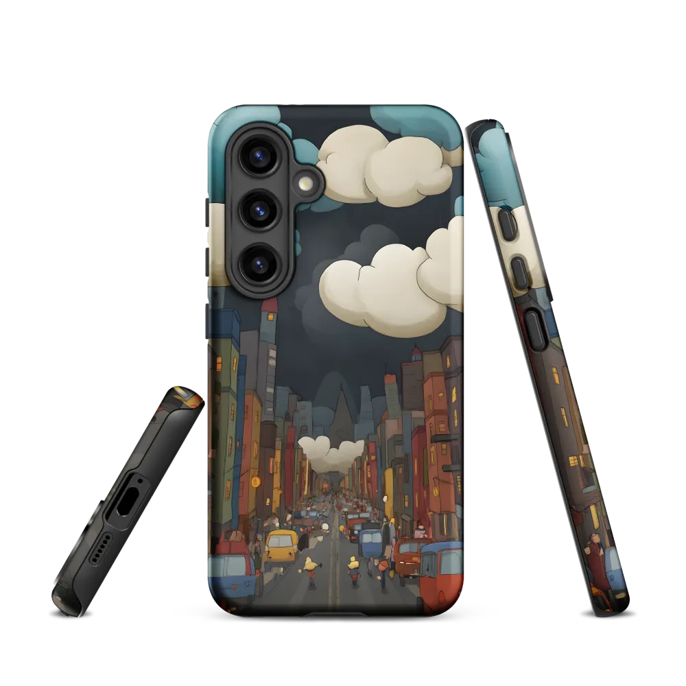 Urban Symphony: A City Awakens at Dusk | Phone Case |  S24 | Tough Case | Matte