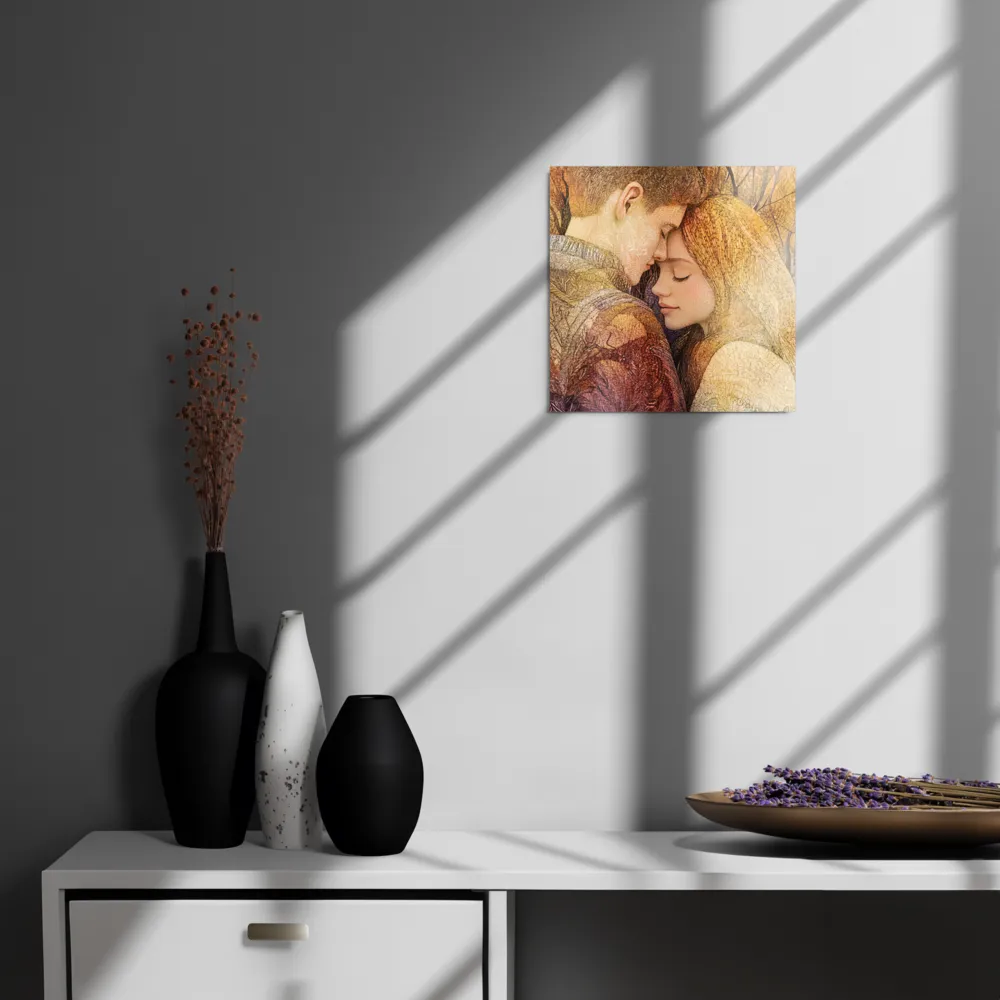 Embrace of Autumn | Metal Print | 12″×12″