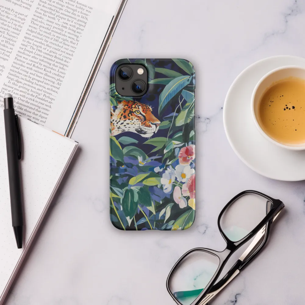 Hidden Majesty: The Jaguar Amongst Tropical Splendor | Phone Case |  14 Plus | Snap Case | Matte
