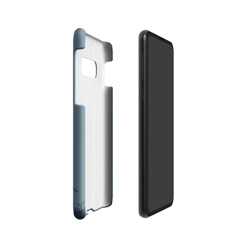Contemplative Robot in a Barren Landscape | Phone Case |  S10e | Snap Case | Matte