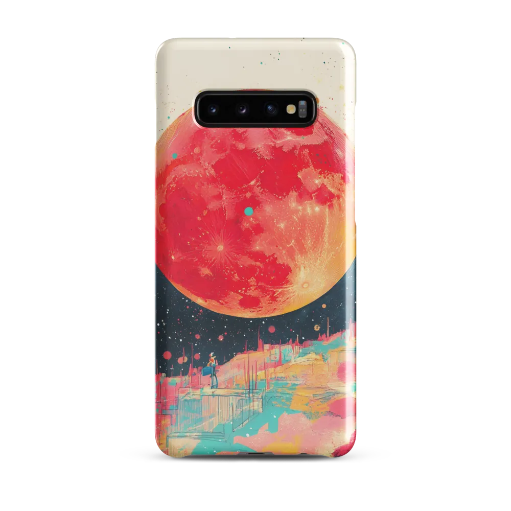 Crimson Dreams: A Lunar Exploration | Phone Case |  S10 Plus | Snap Case | Glossy