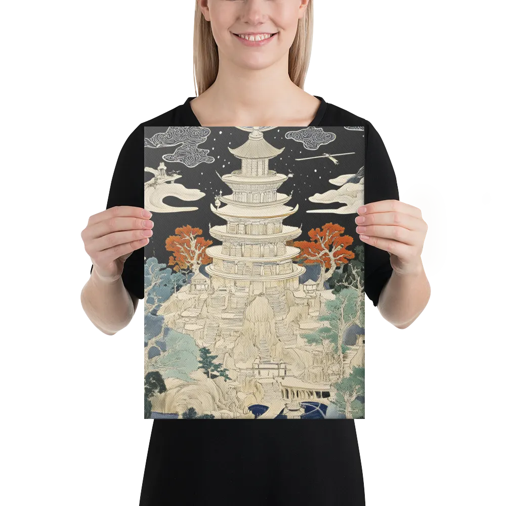 Whispers of the Pagoda | Canvas | 12″×16″