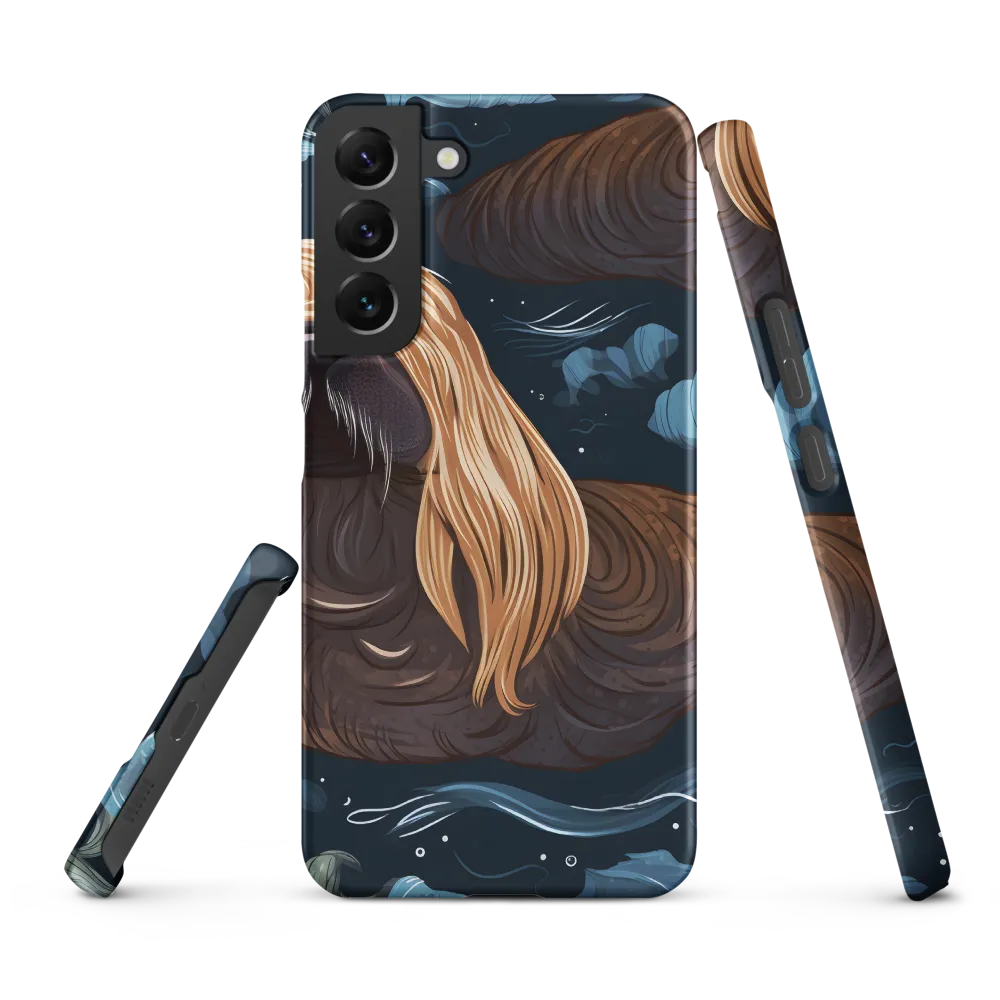 Whimsical Walruses in Deep Blue