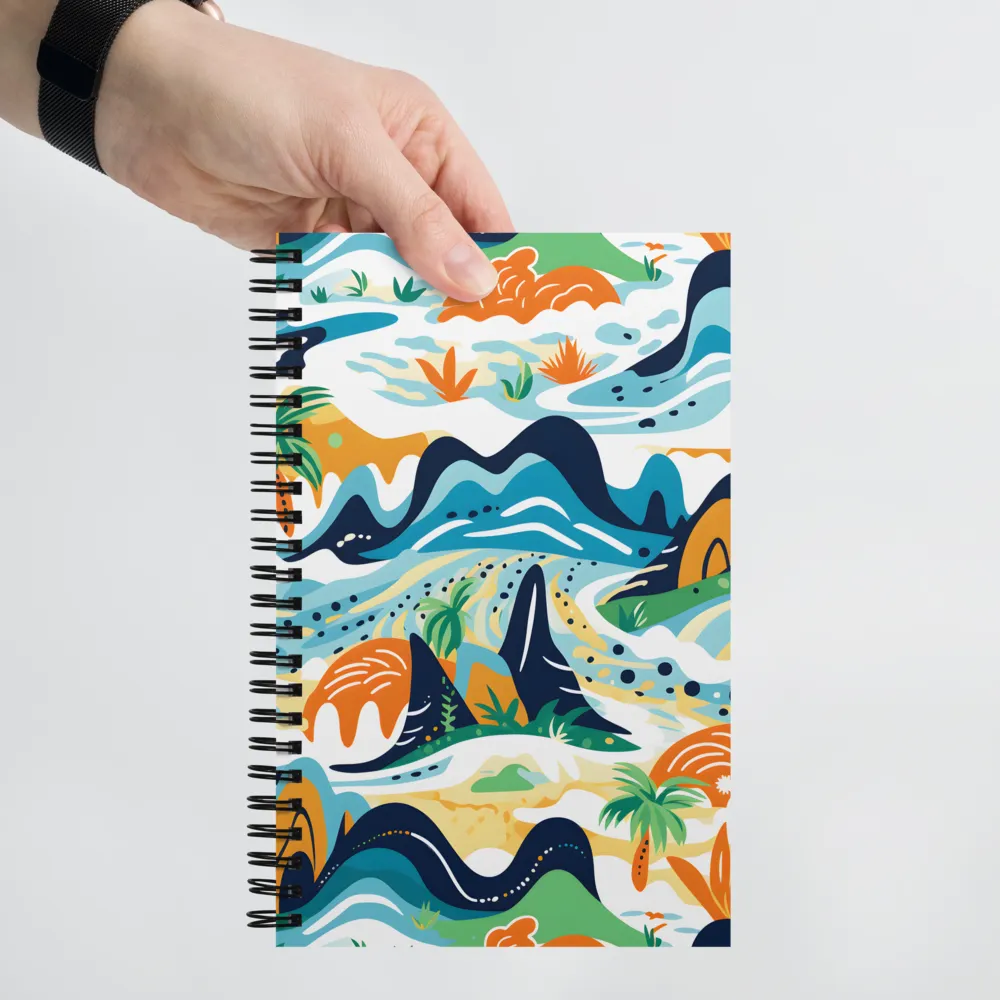 Abstract Tropical Landscape | Spiral Notebook