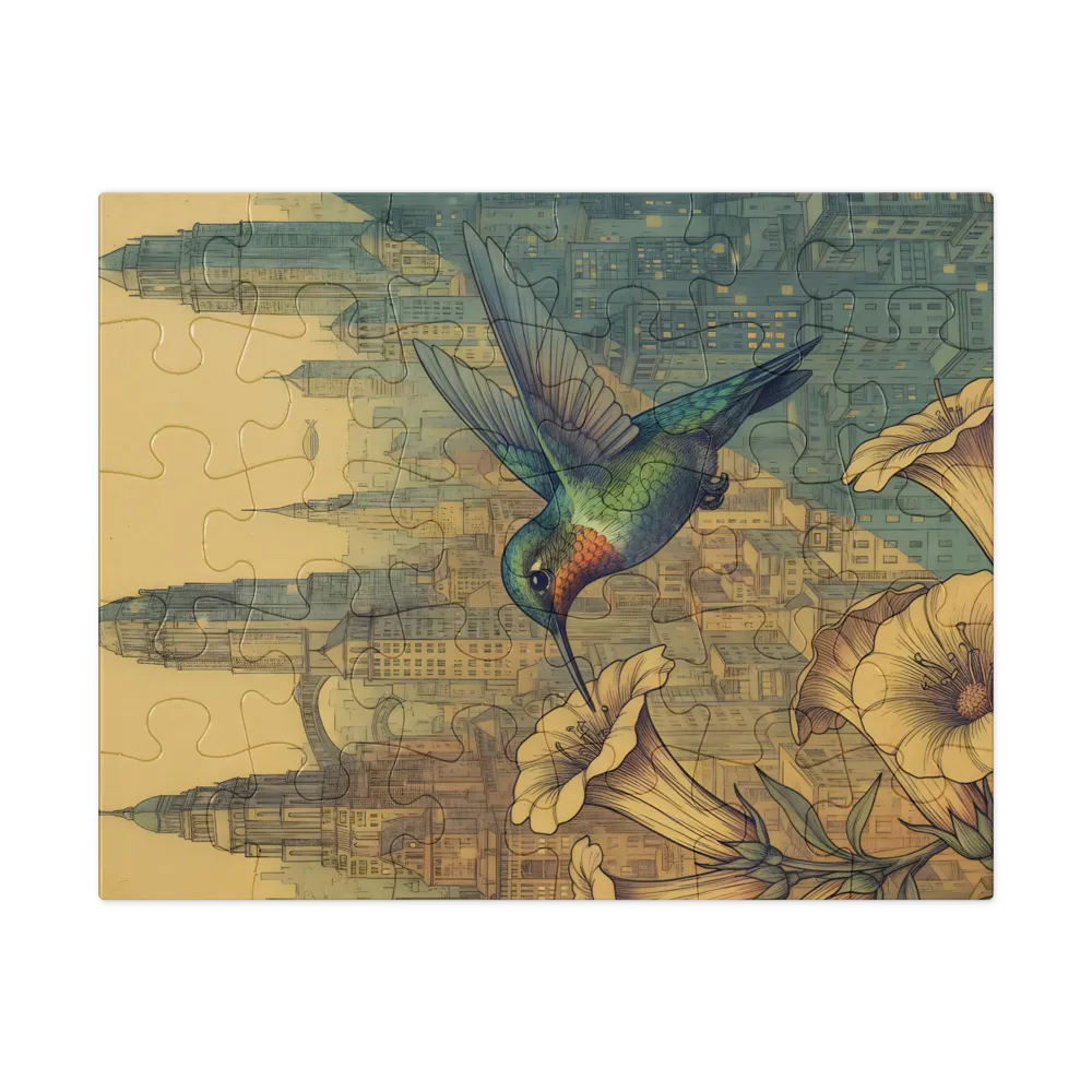 Urban Hummingbird 
 Jigsaw Puzzle in Tin Box