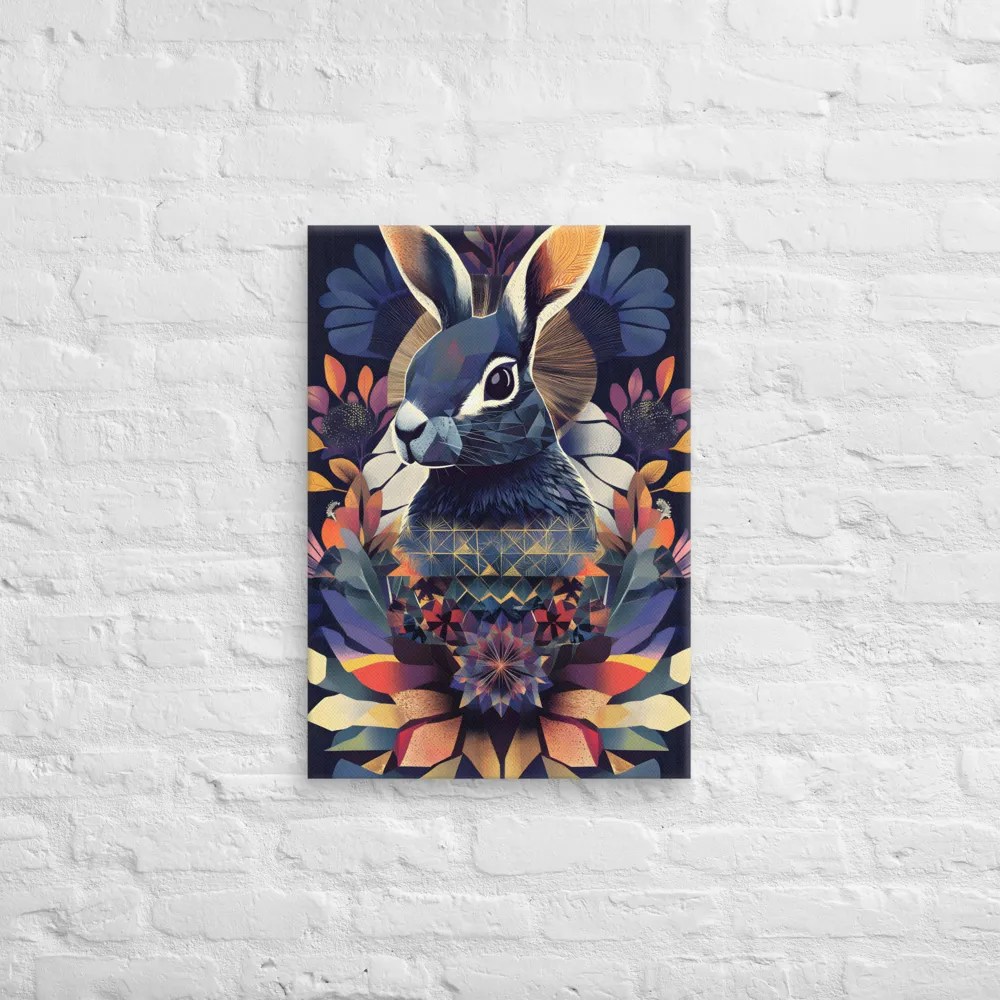 Ethereal Bunny: A Geometric Wonderland | Canvas | 18″×26″