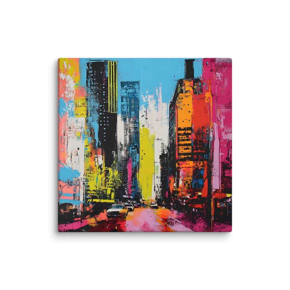 Urban Vortex of Color | Canvas | 28″×28″