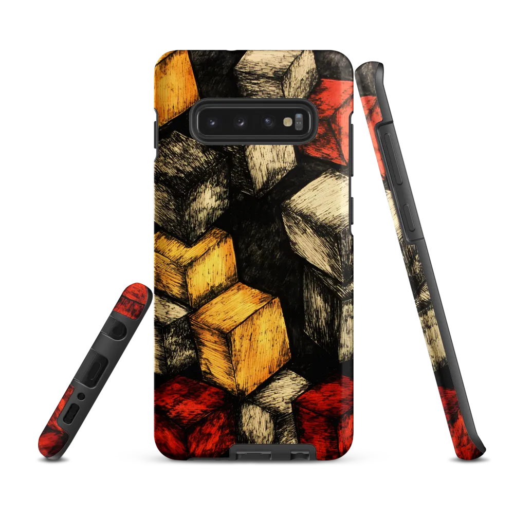 Dynamic Cubes: An Exploration in Color and Form | Phone Case |  S10 Plus | Tough Case | Matte