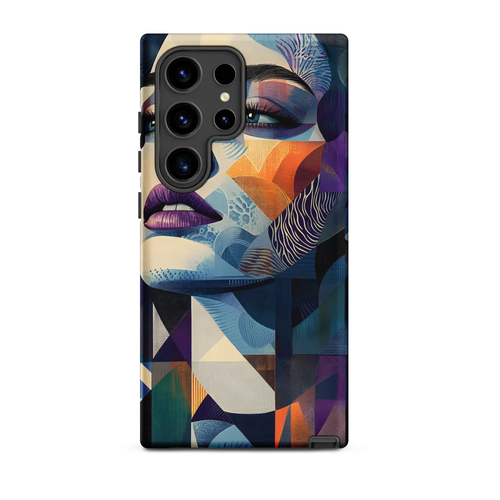 Fragmented Mystery: A Modern Portrait | Phone Case |  S24 Ultra | Tough Case | Matte