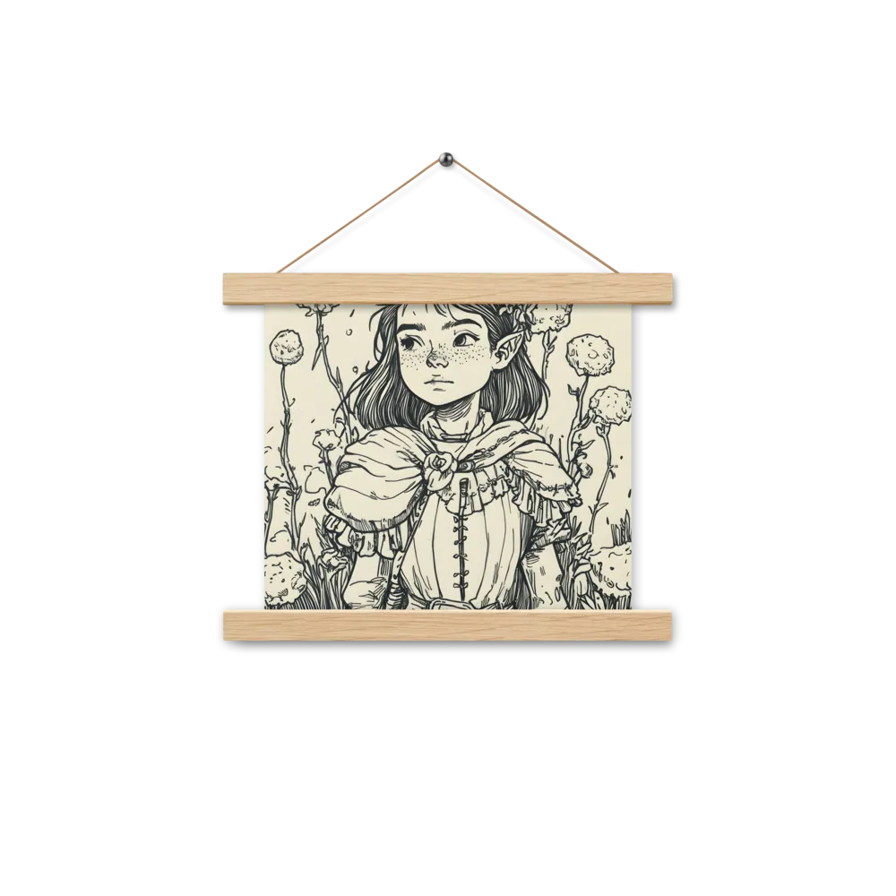 A Young Guardian of Nature | Poster With Oak Wood Hanger | 10″×10″