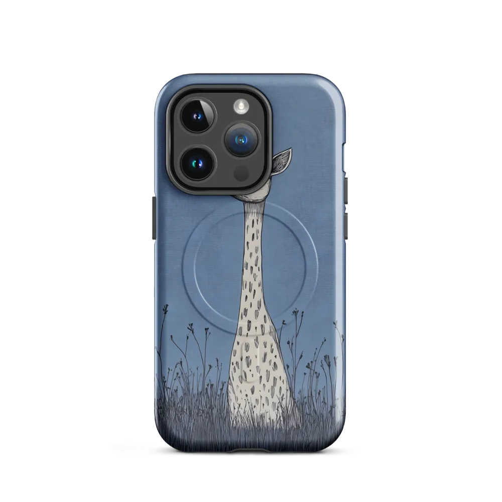 Whimsical Giraffe in Blue
