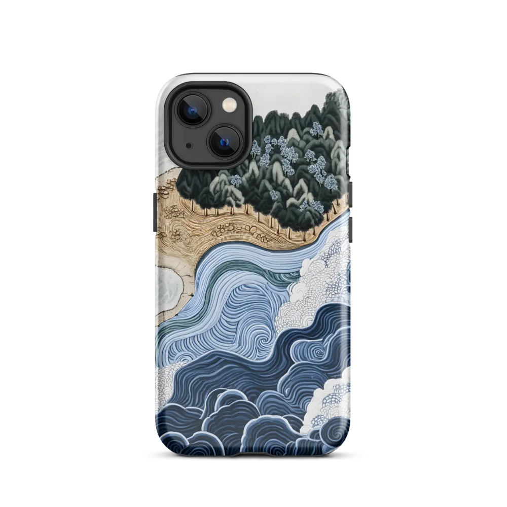 Oceanic Harmony: A Tranquil Landscape | Phone Case |  13 | Tough Case | Glossy