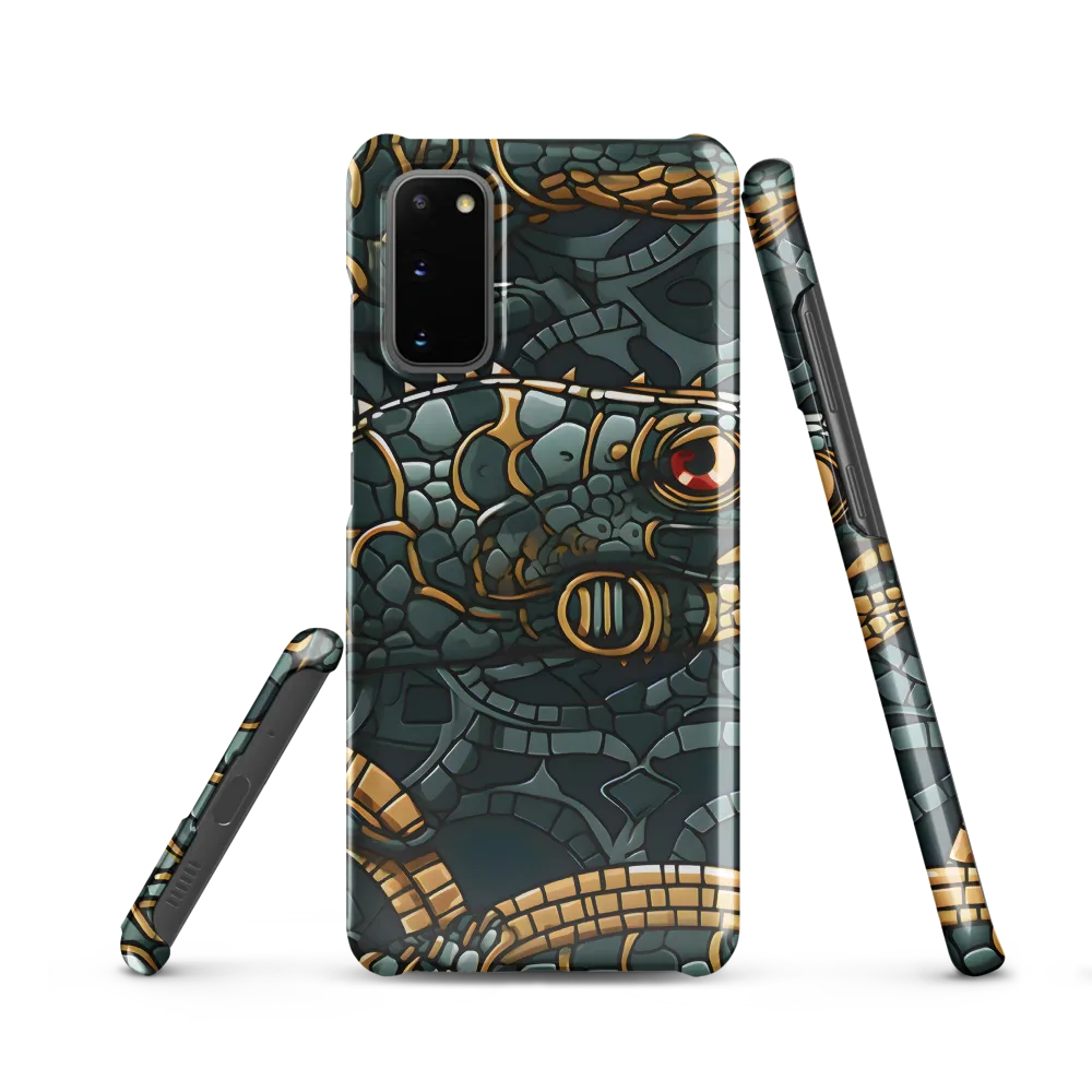 Reptilian Elegance: A Digital Art Nouveau Tapestry